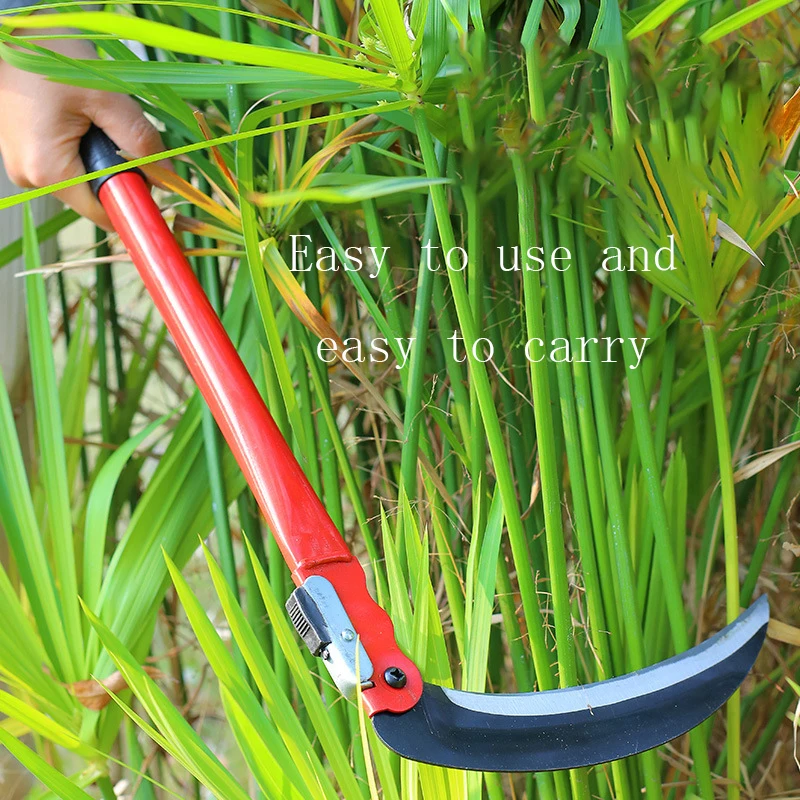 New Light Gardening Folding Sickle Mowing Knives Manganese Steel 39*23 Outdoor Knives Weeding Knives Scythe Gardening Tools