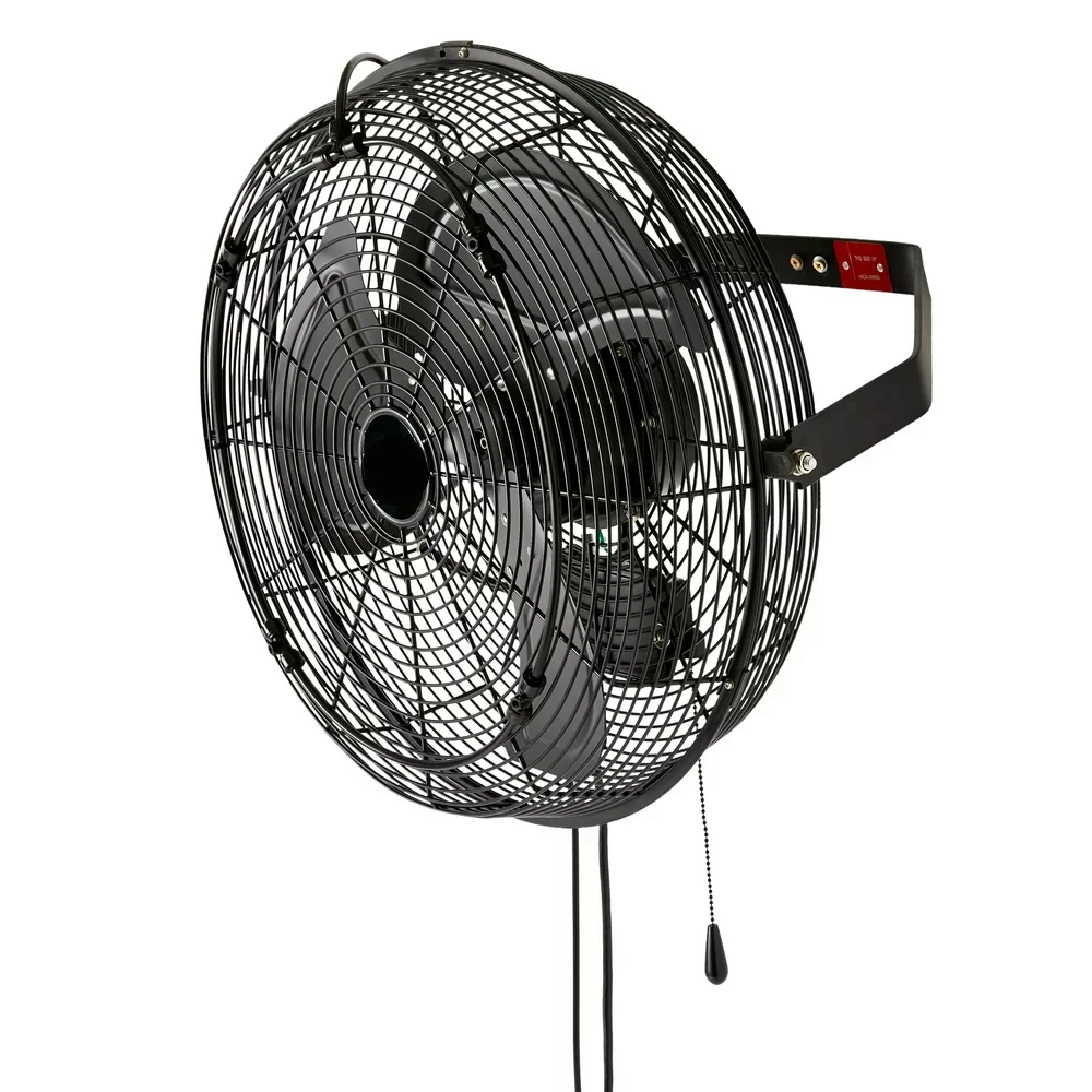 

inch Outdoor Wall Mounted Fan with Misting Kit, 3 Blades, Black