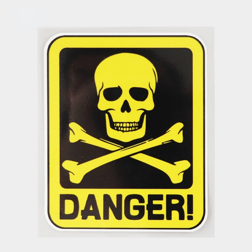 

Автомобильная Водонепроницаемая наклейка Sunscree, знак опасности с черепом, символ, ПВХ автомобильная наклейка, наклейка, 15 см * 10 см