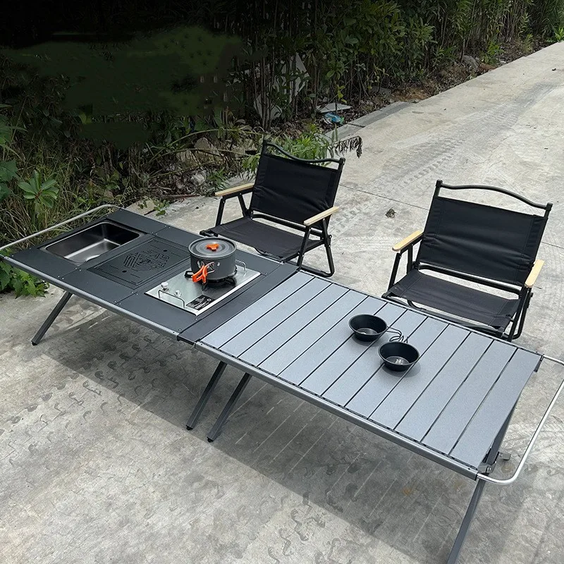 

Camping Egg Roll Table Outdoor IGT Table Lightweight Tactical Table Multifunctional Picnic Dinner Desk Portable Folding Table