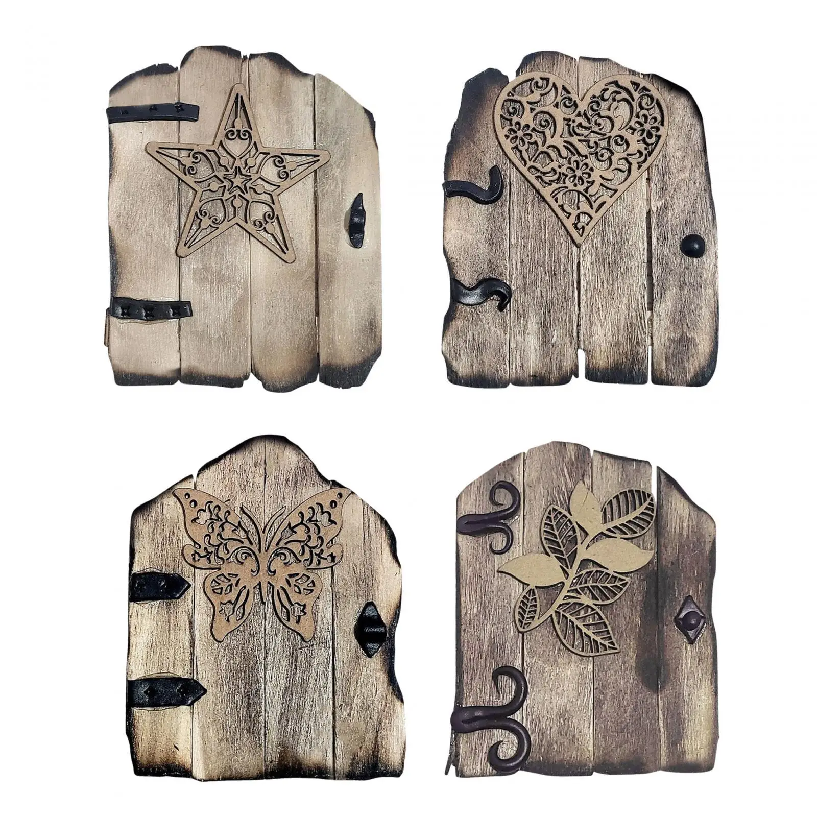 

Миниатюрная статуя сказочного двери дерева, Декоративная скульптура для двора, двора, лужайки