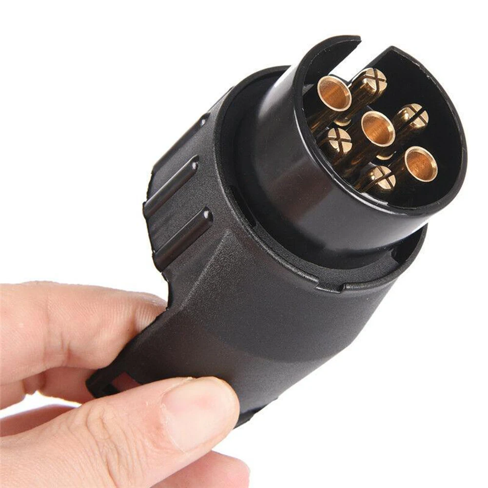 

Towing Socket Caravan Electric Black Camper Parts Plastic & Brass Plug Towbar Trailer 12V DC Waterproof 7Pin To 13Pin