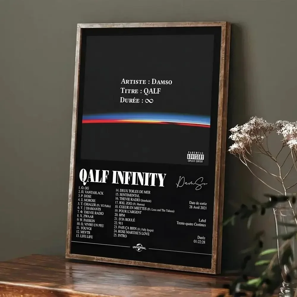 Самоклеящиеся тканевые плакаты Damso Qalf Rapper хорошего качества для гостиной