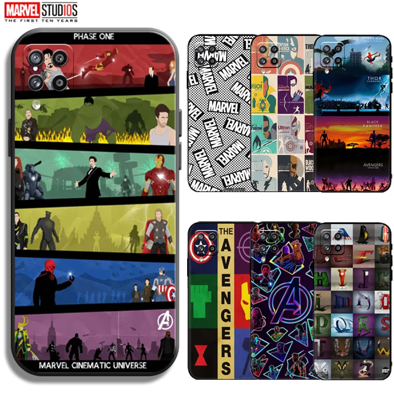 

Marvel Avengers Logo Phone Case For Samsung Galaxy M42 5G Funda Coque Black