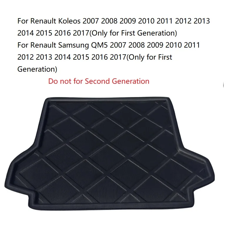 

For Renault Koleos / Samsung QM5 2007 - 2015 Car Rear Boot Cargo Liner Tray Trunk Luggage Floor Mats Carpets Pad 2012 2013 2014