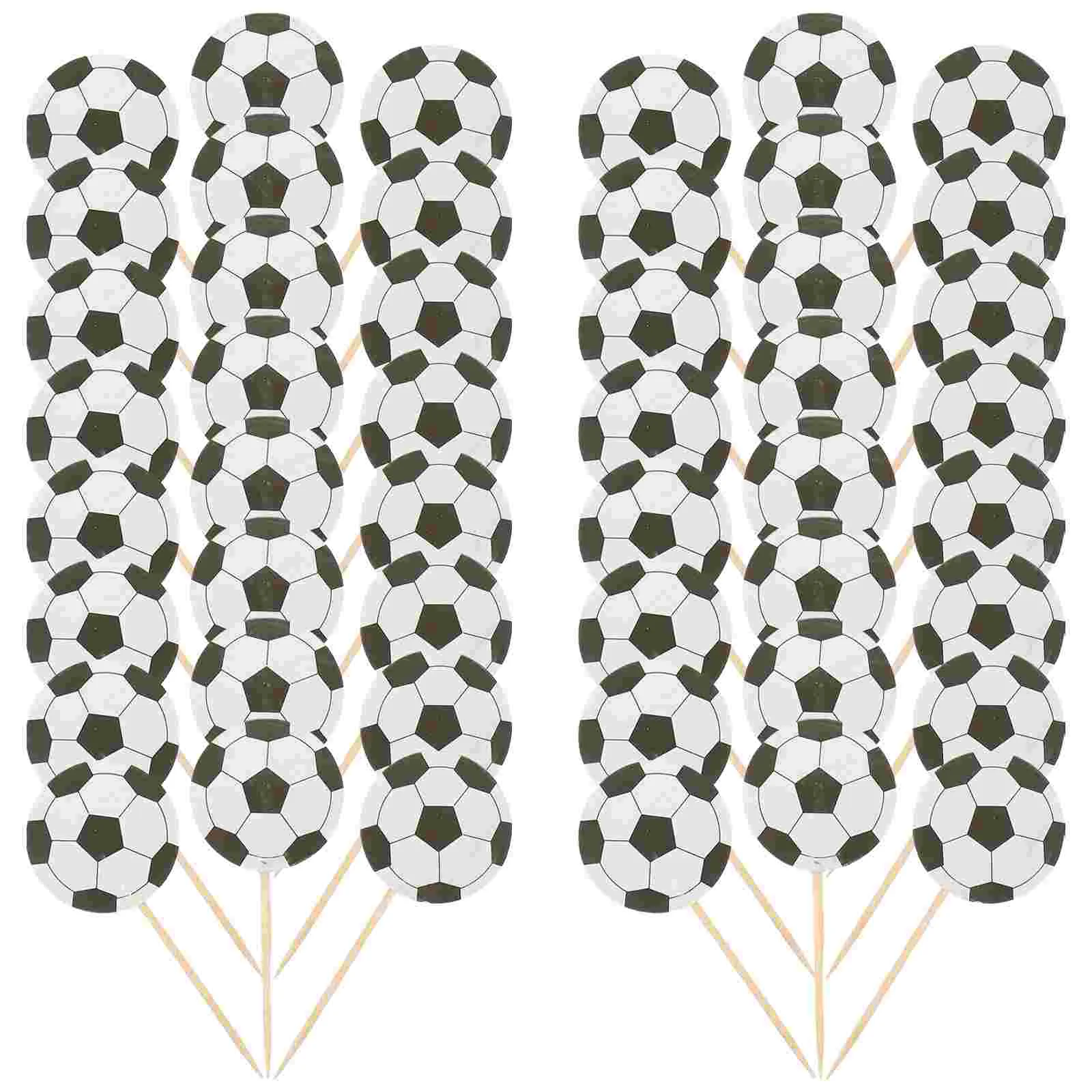 

72pcs Football Picks Cupcake Toppers Party Decoration Supplies for Birthday Cake