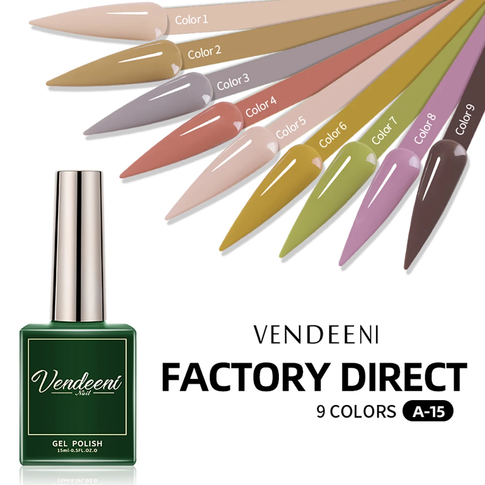 

Чистый цветной Гель-лак для ногтей Vendeeni, гибридный лак макарон, Полупостоянный дизайн ногтей, отмачиваемый цвет