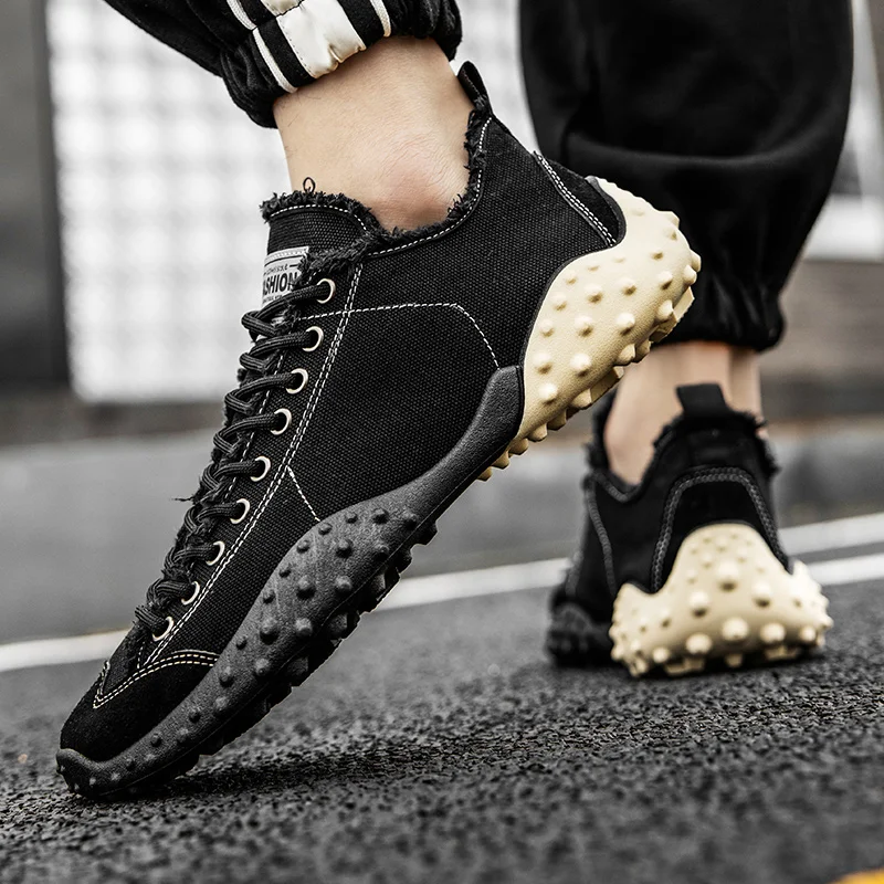 2022 Men's Mesh Shoes Casual Work Retro Breathable Slip-On Running Sneakers Four Seasons Sports Luxury Design Skateboard