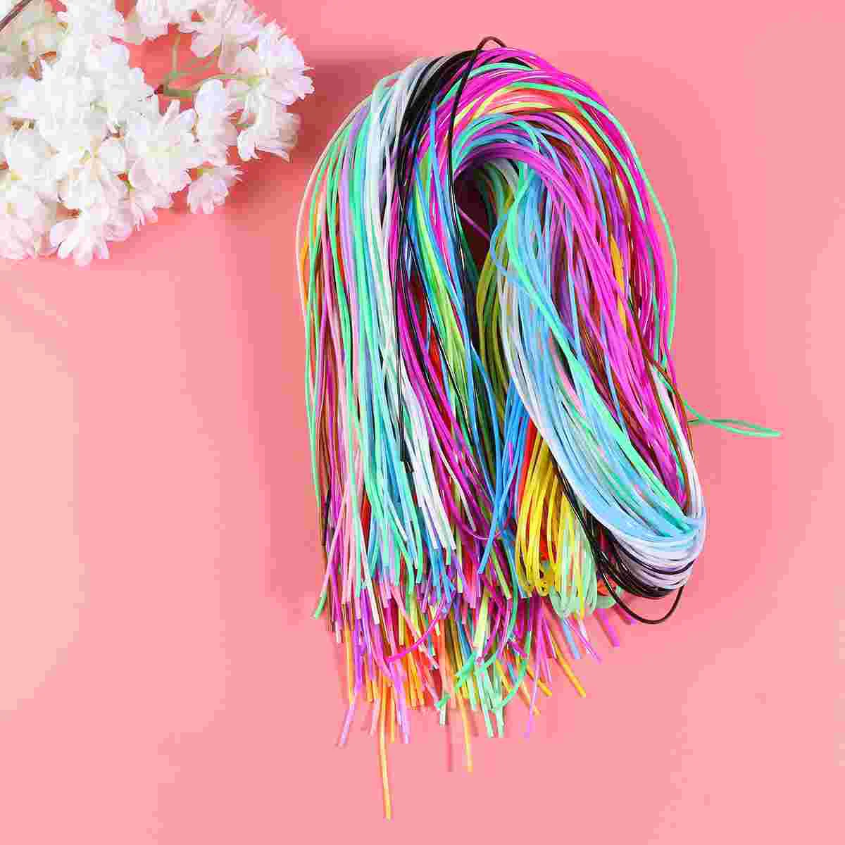 

200pcs Colored Lanyards 18MM Colorful Braided Cord Braided Cord Colorful Braided Rope DIY Braided Rope