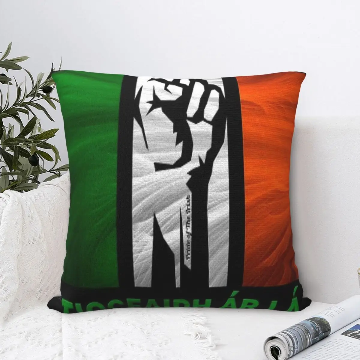 

Tiocfaidh Ar La Irish Printed Pillowcase Zipper Washable Durable Decorative Bedding Protector For Home