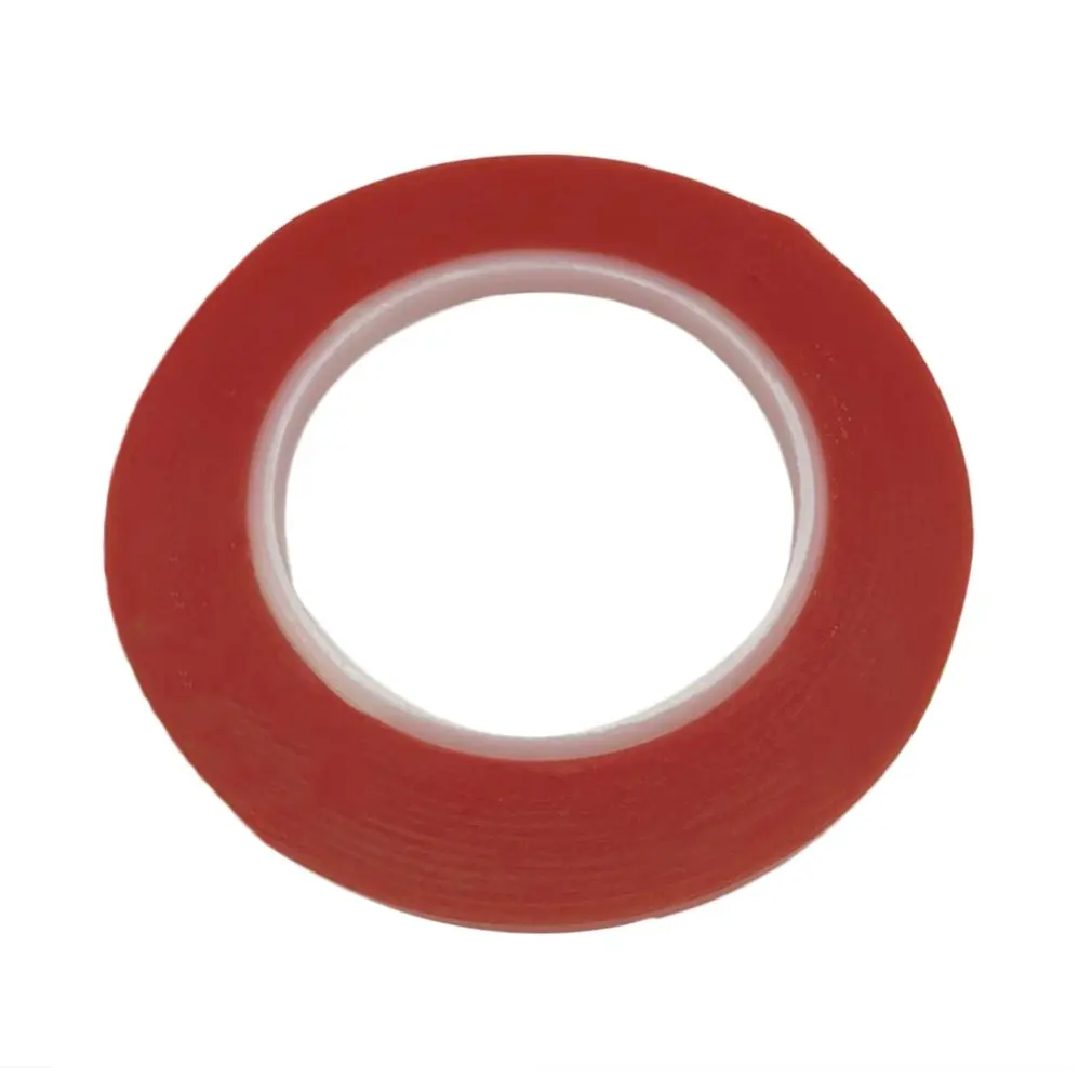 

25m/roll Waterproof Red Film Transparent Double Side Adhesive Tape 1mm /2mm/5mm/8mm Width High Temperature Resistance Tape 8mm