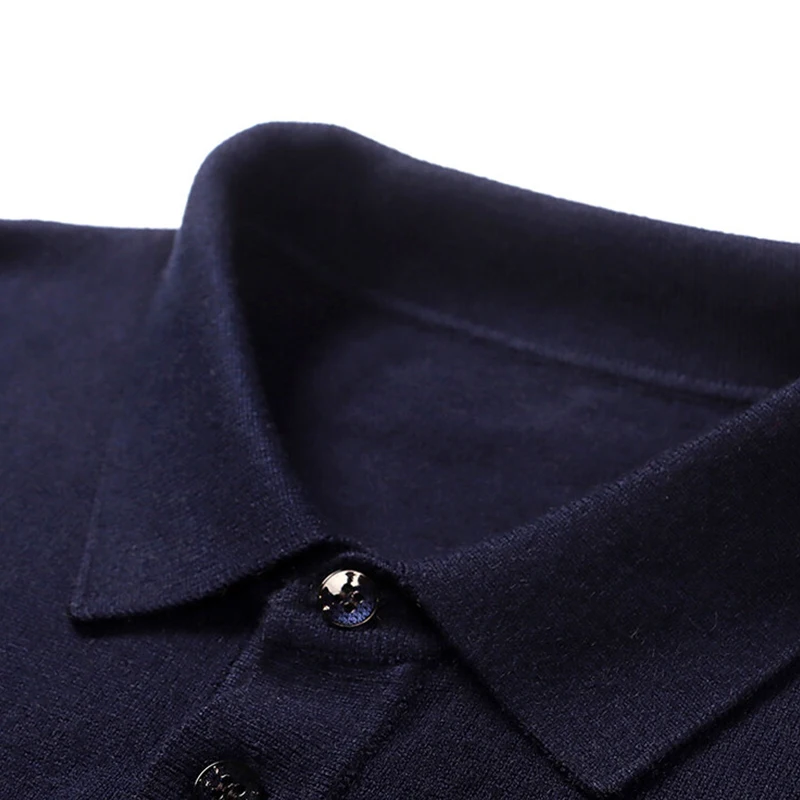 9Colors Spring Sweater Polo Shirts Men Simple Style Long Sleeve Pullovers Business Male Autumn Slim Fit Size S-3XL |