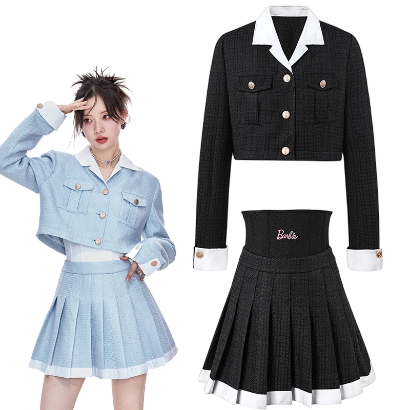 

Корсет нижнего белья для Барби, высококачественный маленький ароматизированный костюм, комплект из топа и плиссированной юбки, пикантная приталенная куртка для девушек, Модный женский подарок