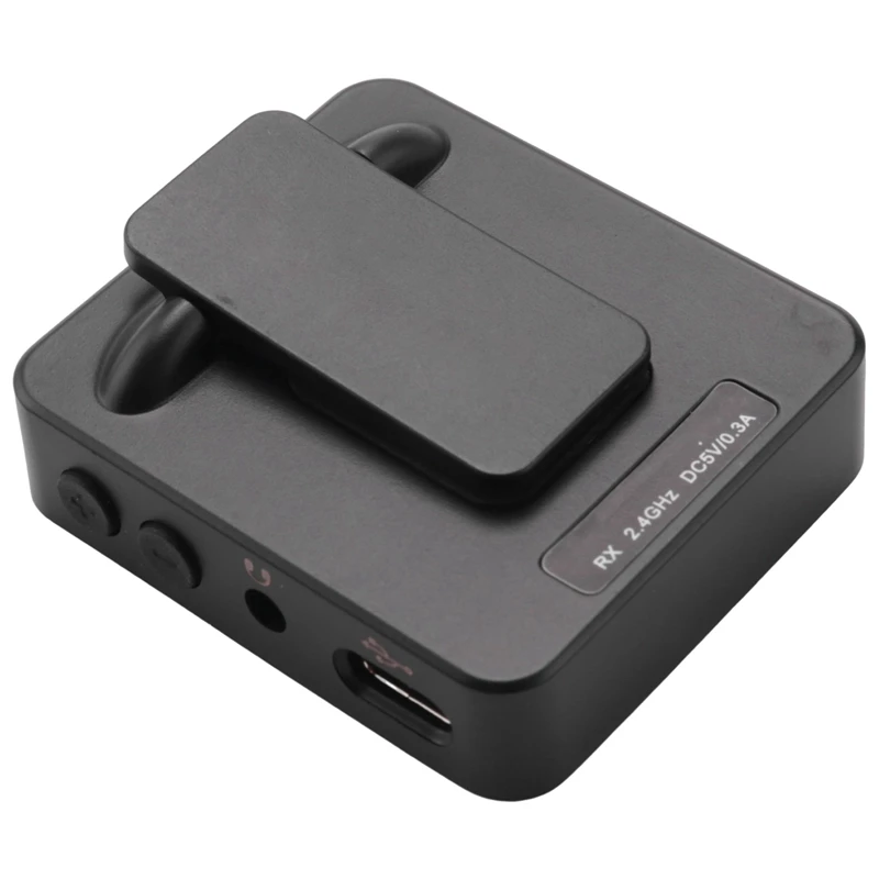 2.4G Wireless Live Lavalier Microphone Square RF Launcher Receiver Clip Collar Lapel System For Camera Phones