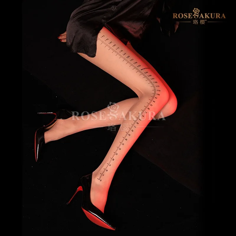 

No sakura velvet arbitrary cut open fork printed tights sexy 8213