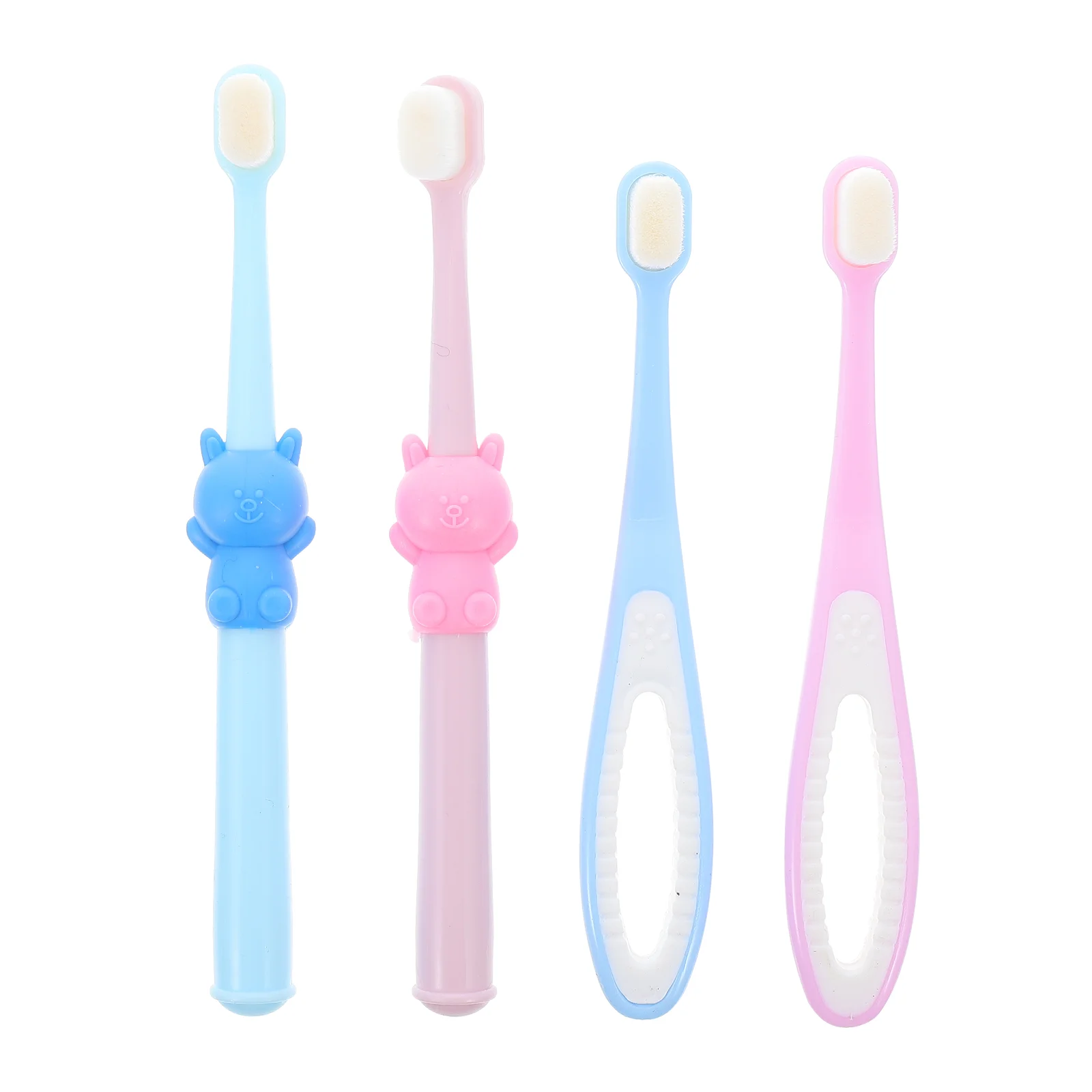 

4Pcs Practical Cartoon Shaped PP and Supple Wool Toothbrushes for Kid (Assorted Color)