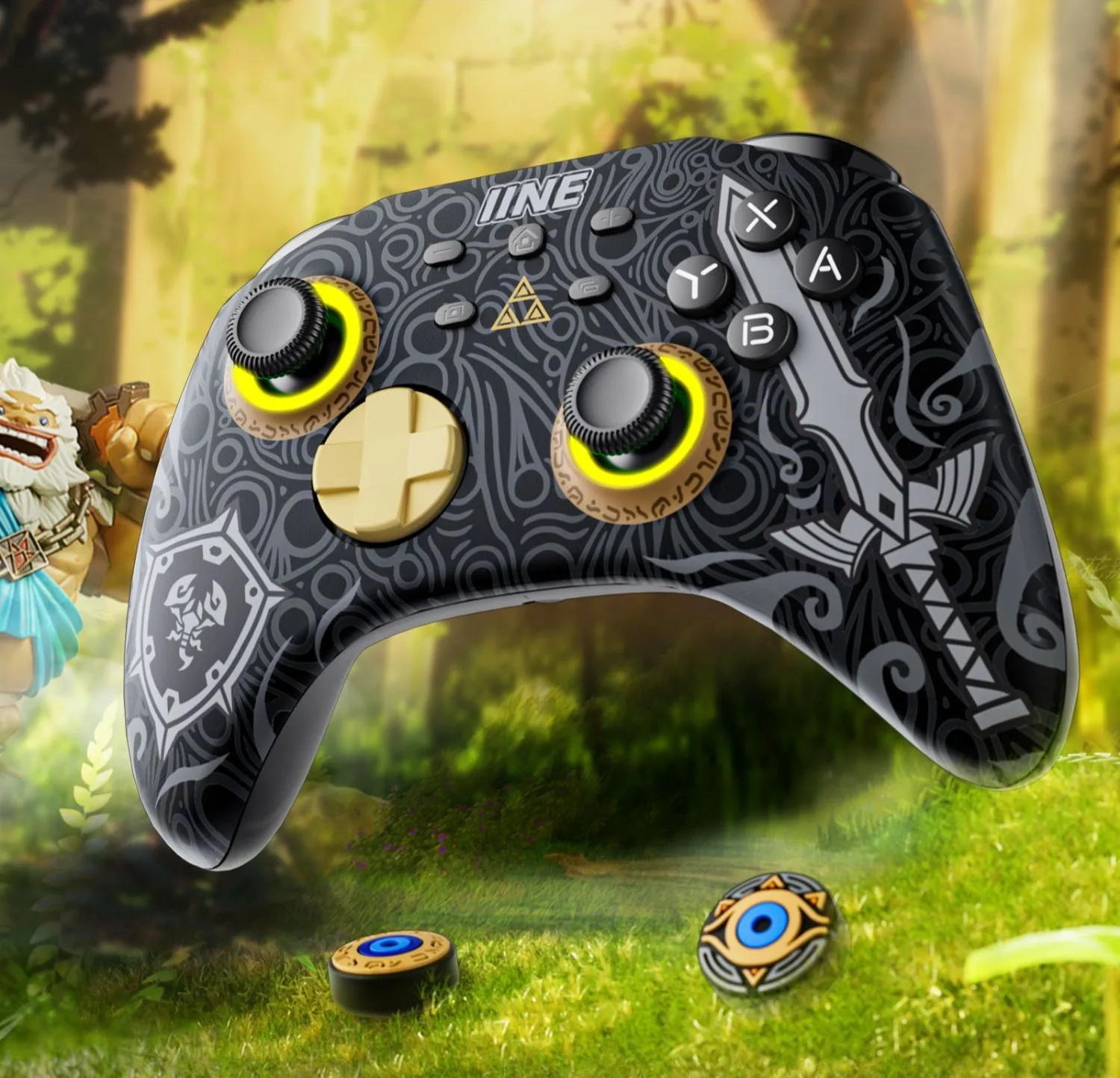 Беспроводной геймпад L760 Zelda черный RGB светильник виброконтроллер ручка для