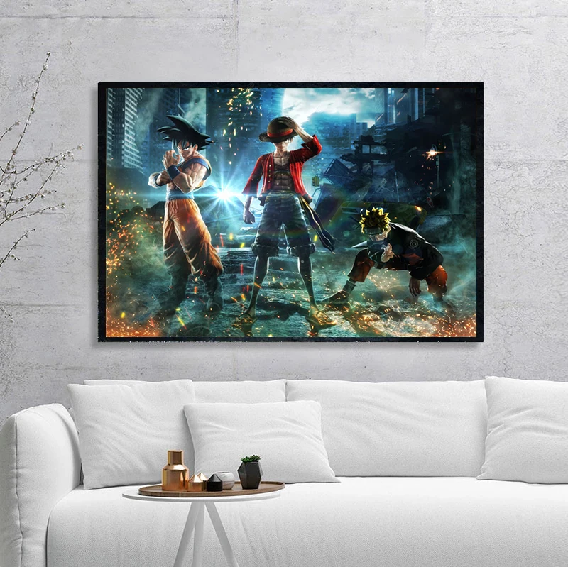 Аниме Гоку обезьянка D. Luffy and постер Наруто Печать Цельный Драконий жемчуг холст