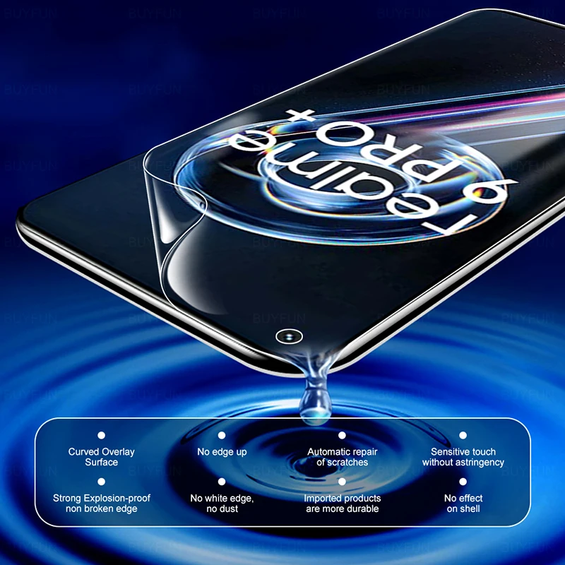 2pcs 999d curved soft hydrogel film for realme 9 pro plus pro 9i screen protector not glass realme9i realm relme realmi 9 pro free global shipping
