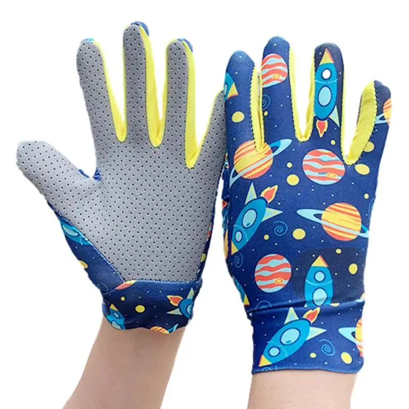 Summer Gloves Breathable Ice Silk UV Protection Gloves Toddl