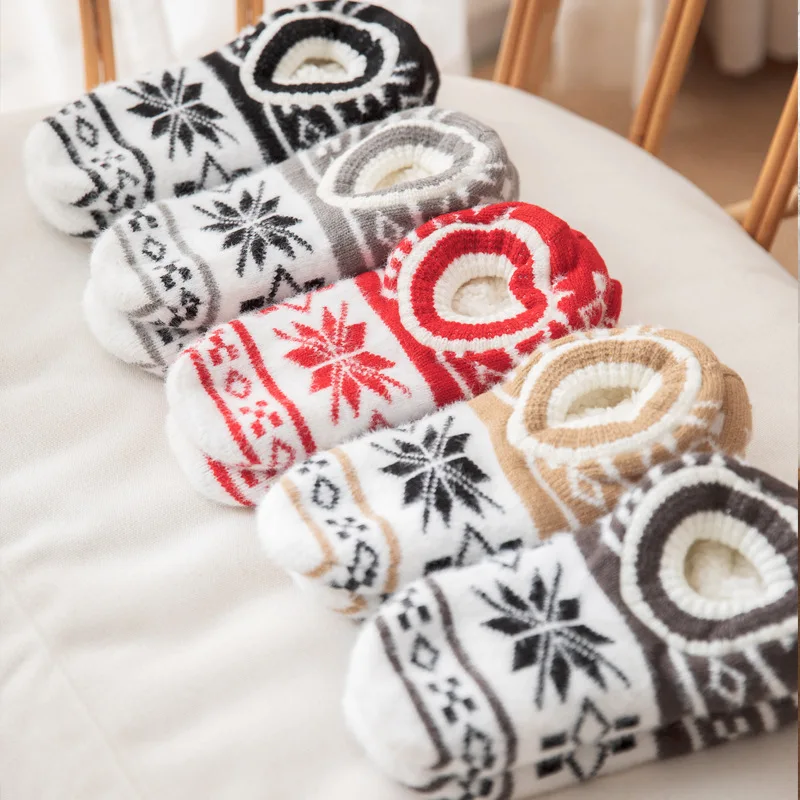 

2024 зимние носки для снега, мужские плотные носки, домашние носки для спальни, тапочки, мужские Нескользящие теплые носки для ног, вязаные носки, мужские носки