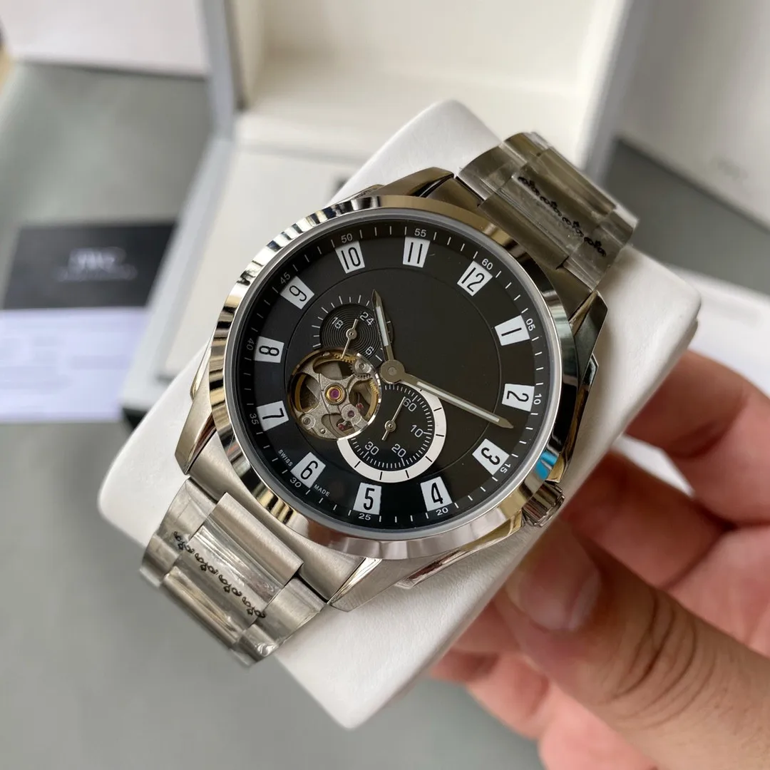 

High quality fashion world time business watch men's fully automatic mechanical watch waterproof steel band Watch