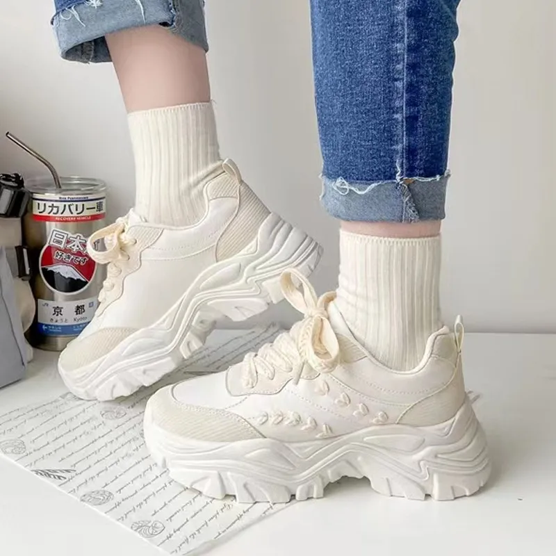 Женские кроссовки на массивной вулканизированной подошве брендовая обувь для