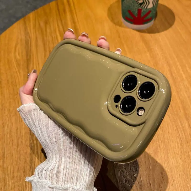 Thickened Oval Personality Phone Case Suitable for IPhone14 14promax 13Promax 12Promax 12Pro 14pro  Fashion Anti-fall Phone Case