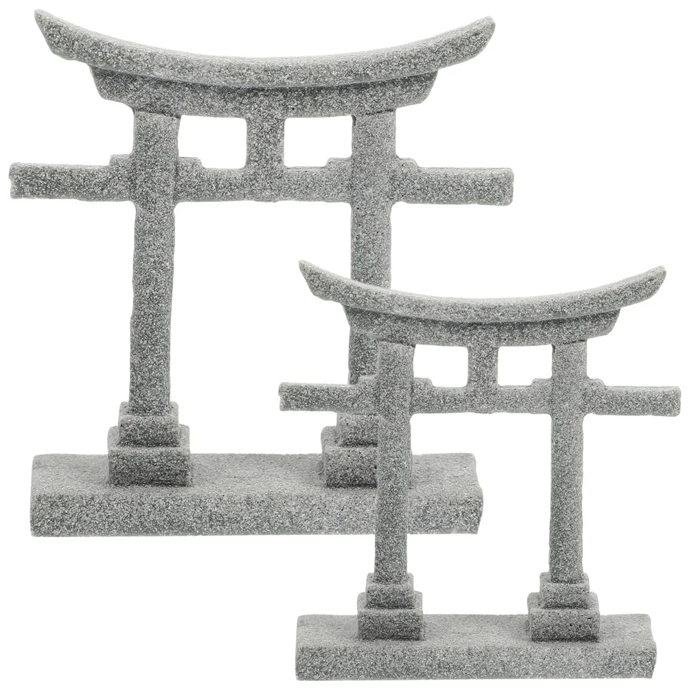 

Decor Landscape Decoration Torii Gate Micro Aquarium Garden Yard Style Zen Prop Crafts Sand Table Decors Tanksculpture Ornament