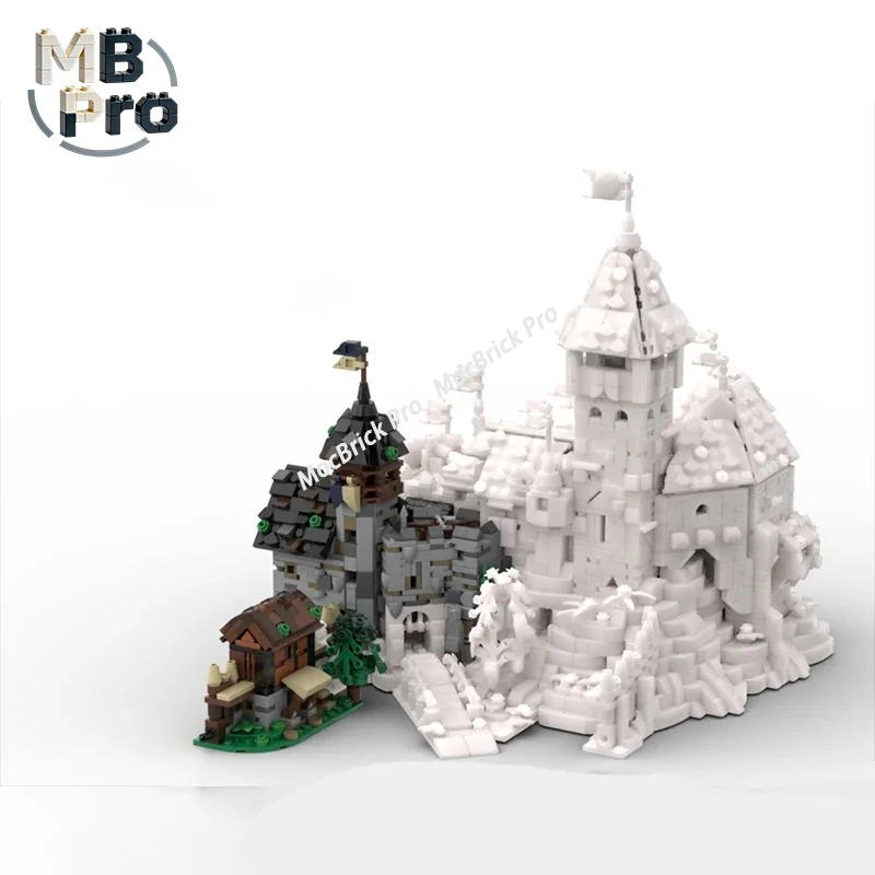 Фото Конструктор MOC: Исторический мини-замок, резиденция герцога Мартина, крепость Блаустайн, благородная резиденция, сборные кирпичи, декор, подарок №4