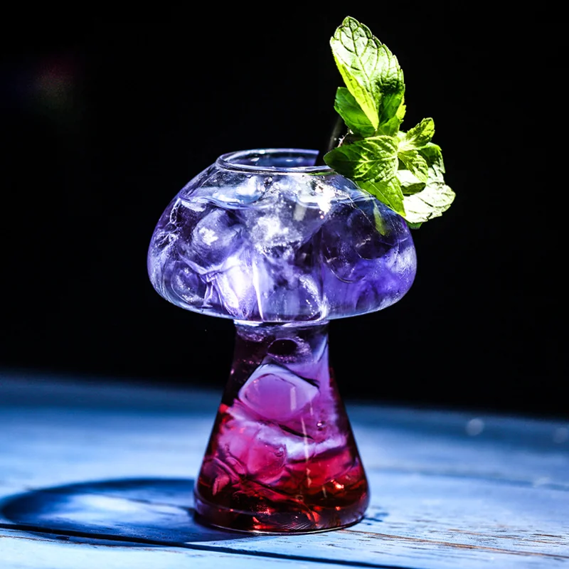 

Mushroom Cocktail Glass Molecular Gastronomy Bar Rectification Bartender Special Beer Wine Glasses Goblet Cooler Cup Tipsy Vidro
