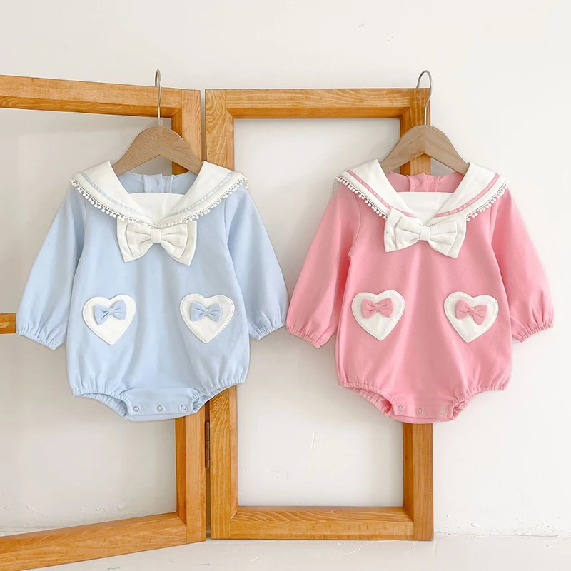 

Spring Sweet Kids Baby Girl Bowknot Rompers Baby Girl Long Sleeves Princess Rompers 0-3Yrs Baby Girl Newborn Rompers Clothes