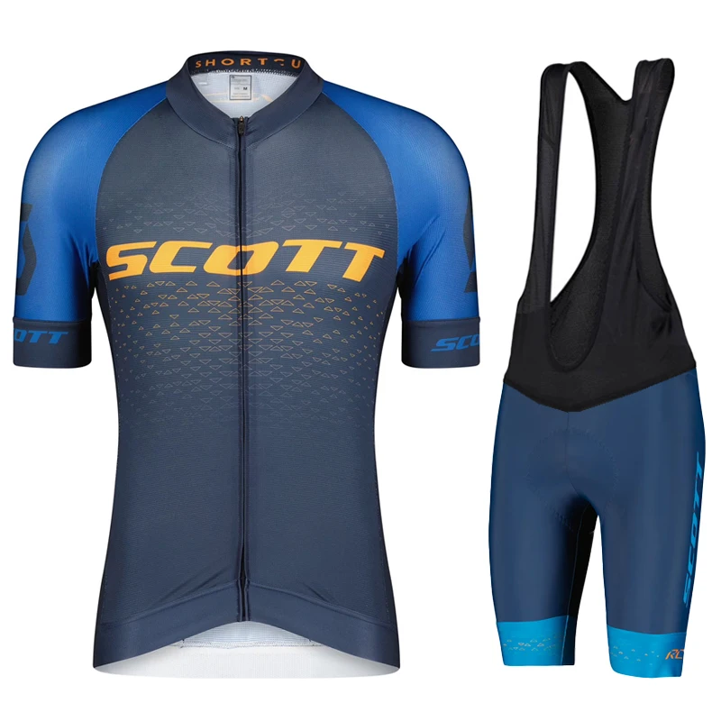 

SCOTT TELEYI 2021 New Men Cycling Set Mountain Bike Uniform Summer Short Bike Jersey Road Cycling Jersey Suit MTB Bicycle Wear