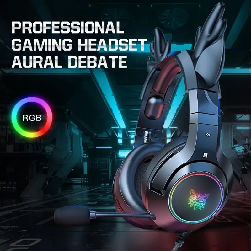 

Наушники-вкладыши K9 с RGB-подсветильник кой, с микрофоном