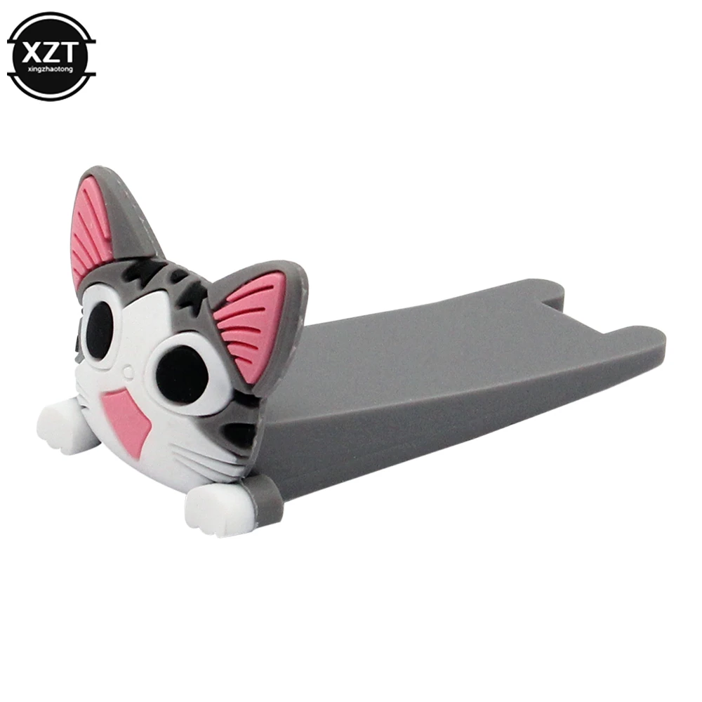 Милый мультяшный силиконовый дверной многоразовый амортизирующий блок, клиновые дверные упоры, стопор для дверной ручки, домашняя дверь, стопор для предотвращения столкновений