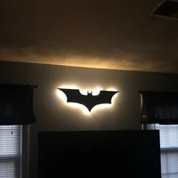 40cm cool led wall light with wireless remote control and color change bat wings shape bedside light atmosphere logo lamp