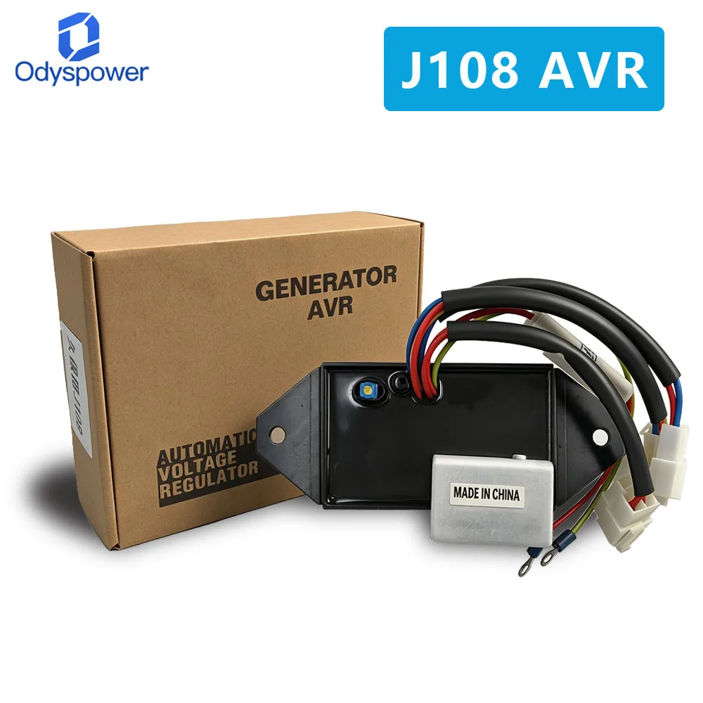Фото Автоматический регулятор напряжения J108 AVR 220В однофазный для генератора Kubota J315 380В №1