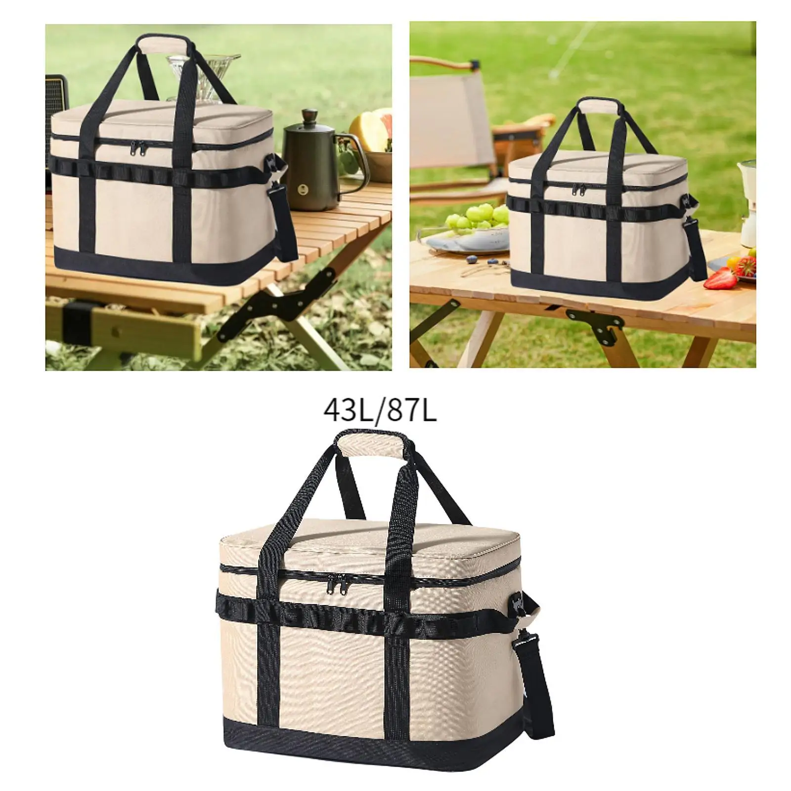 Сумка для переноски гриля изолированная сумка доставки еды сумка-тоут кемпинга