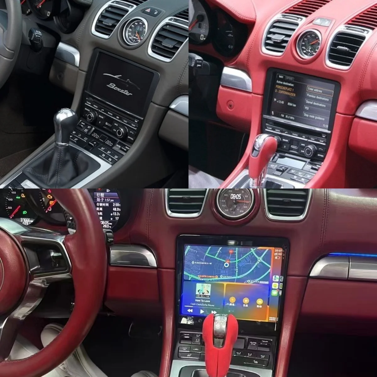 Android 13 8 ядер + 256 ГБ автомобильный радиоприемник GPS для Porsche Boxster 911 2012-2016 с IPS