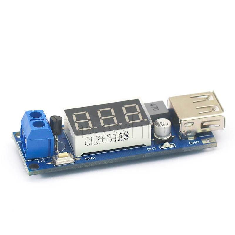 

USB-модуль питания для автомобильного аккумулятора, вольтметр, 5 В