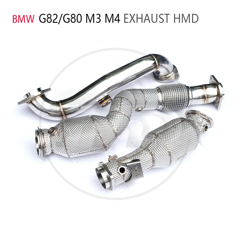 

HMD Car Accessories Exhaust Downpipe High Flow Performance for BMW M3 M4 G80 G82 With Catalytic Converter Manifold Catless