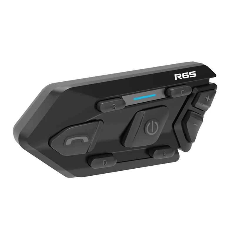 

R6S Motorcycle Helmet Headset Bluetooth5.0 Outdoor Riding 1200M Intercom Waterproof Communication MP3 GPS Stereo Headset