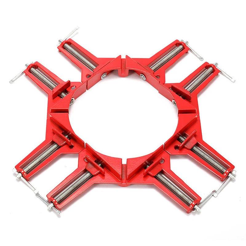 

4pcs 90 Degree Right Angle Clamp Woodworking Clip Holder Tweezer Tool Clamping Device Photo Frame Fish Tank Welding Port Locator