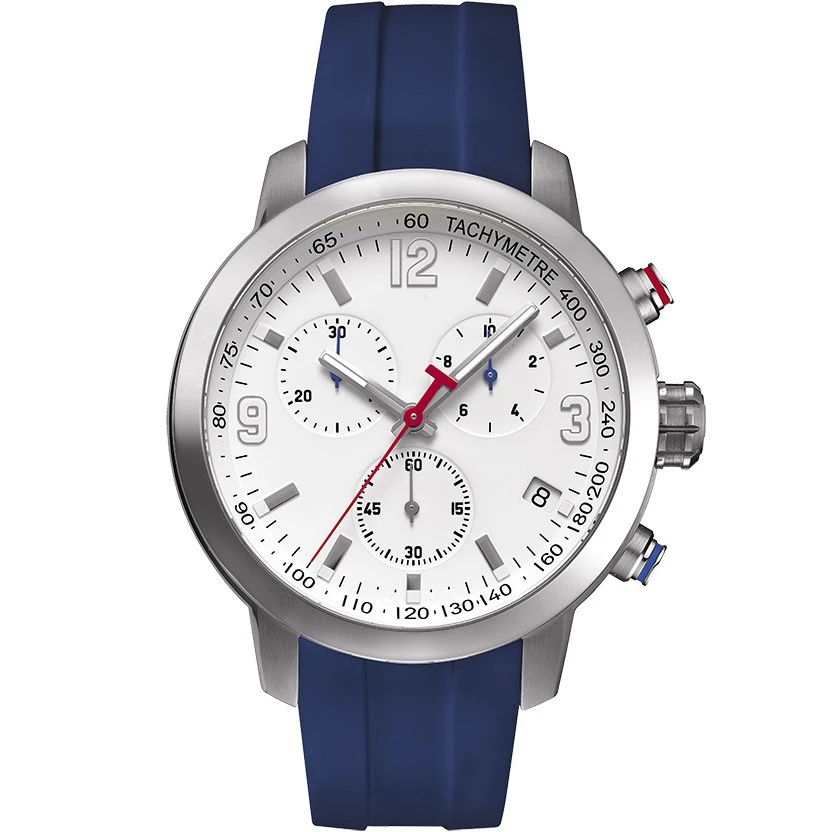 

Мужские кварцевые часы с хронографом и резиновым покрытием