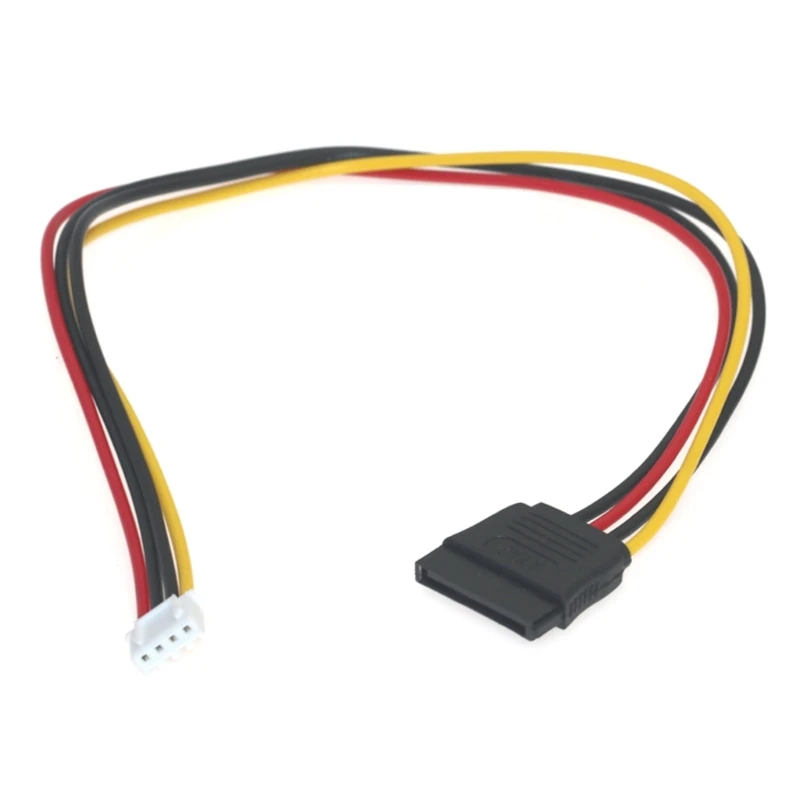 

SATA15P Female to 4P Female ITX Power Cord Wire Converter Cable for SATA Hard Drives Power Red wire for 5v Power Supply LX9A