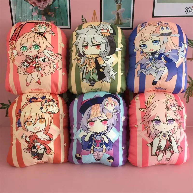 

42cm Genshin Impact Plush Pillow Toy Kamisato Ayaka Arataki Itto Yae Miko Soft Stuffed Cushion Double Sided Doll Kids Gift