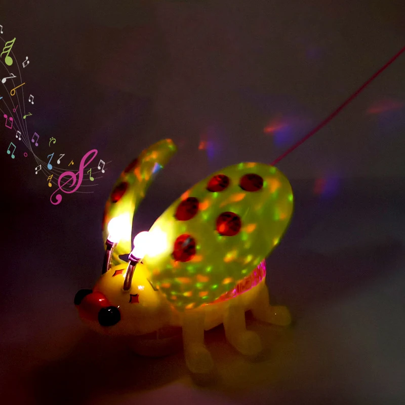 Милая электрическая игрушка Божья коровка детская для ходьбы в виде насекомых