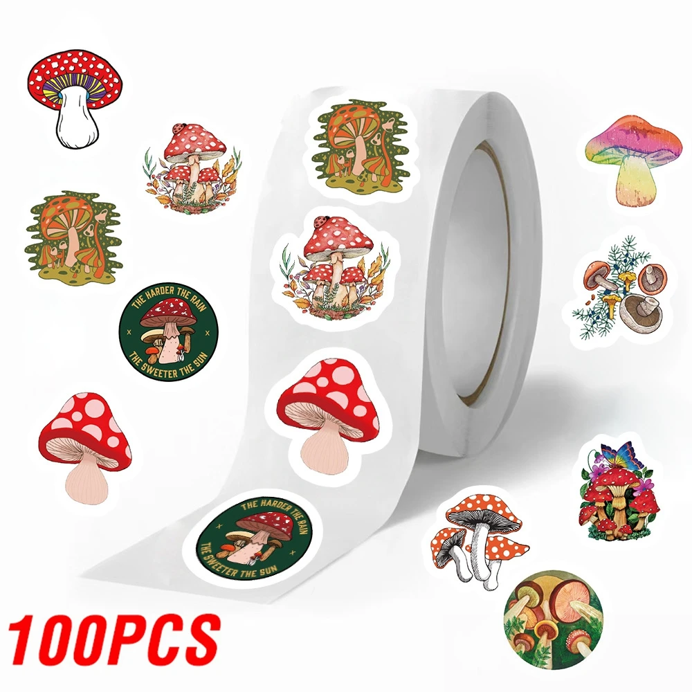 

Детские наклейки грибы 100-500 шт