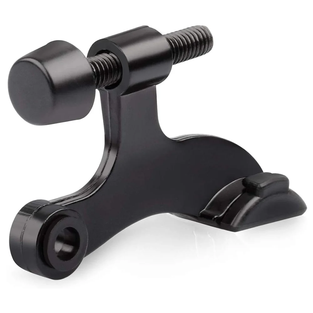 2Pcs Hinge Pin Oil Rubbed Bronze Door Stopper Adjustable Deluxe K -Heavy Duty With Black Rubber Bumper Tips |