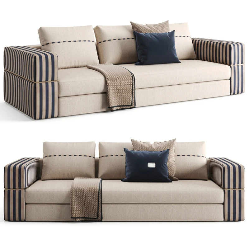 

New Italian luxury style modern sectional sofa light luxury simple design sofa set living room furniture